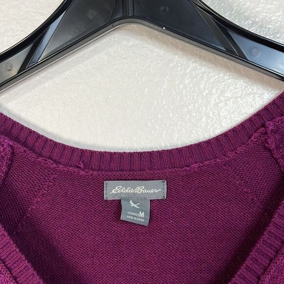 Eddie Bauer Purple V-Neck Sweater Size: M - Picture 8 of 8